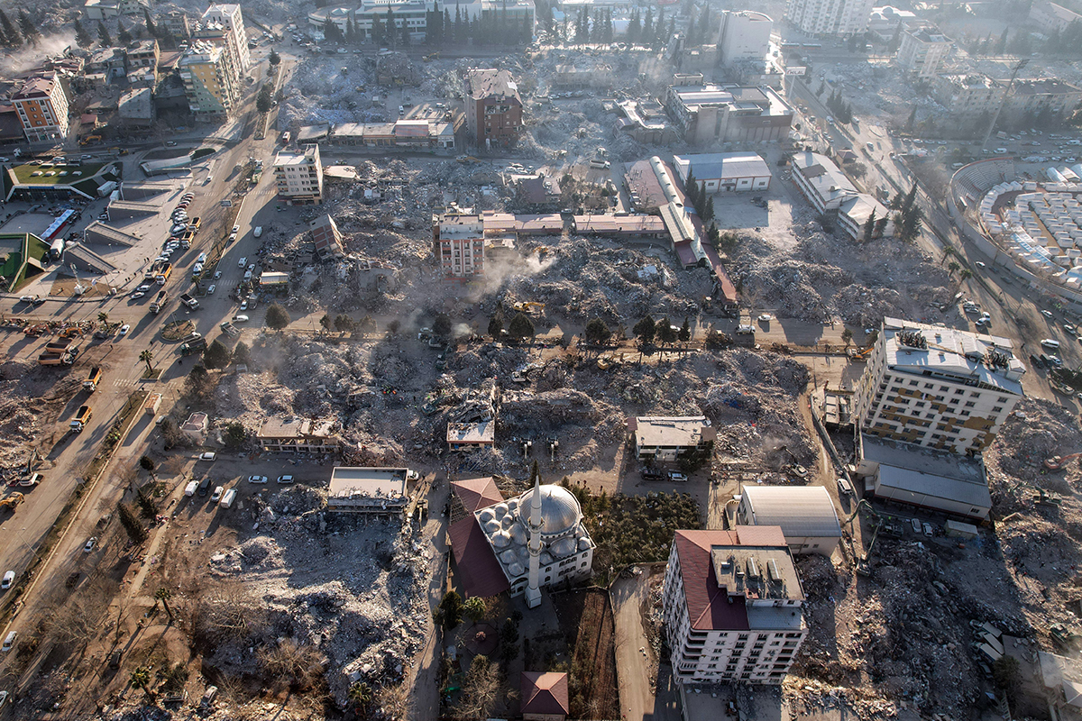 Kahramanmaraş depremin 10&#039;uncu gününde havadan görüntülendi