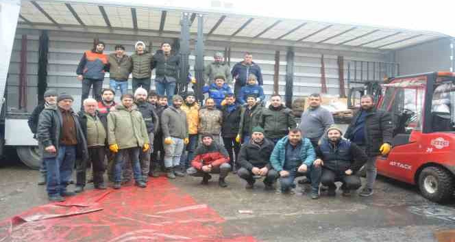 Sanayi esnafından depremzedelere destek