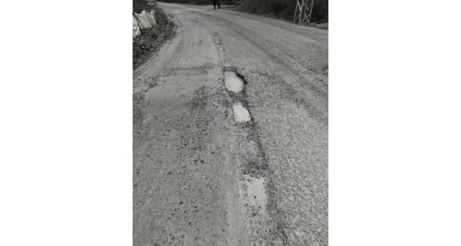Vatandaşlar yollardaki çukurlara tepki gösterdi