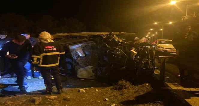 Siirt’te otomobil şarampole yuvarlandı: 5 yaralı