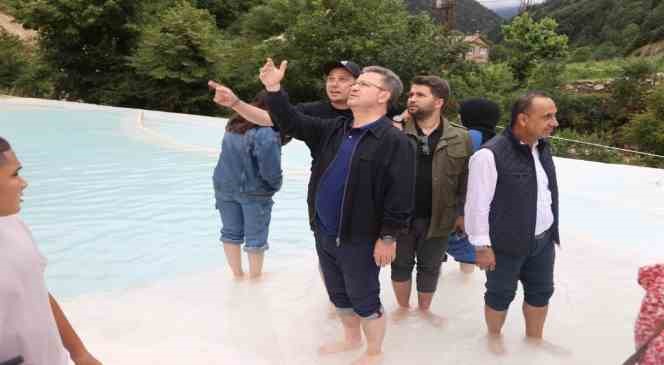 Giresun&rsquo;un selden etkilenen turizm alanlarında Vali Enver &Uuml;nl&uuml;&rsquo;den inceleme
