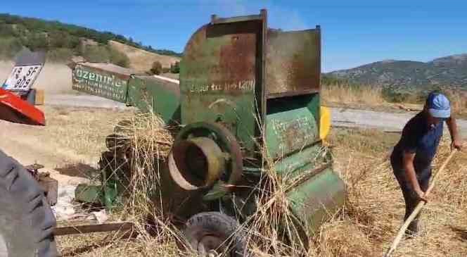 Çorumlu çiftçiler patoz makinelerinden vazgeçemiyor