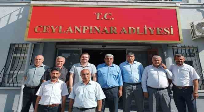 Ceylanpınar&rsquo;da muhtarlardan tayini &ccedil;ıkan baş savcıya veda ziyareti
