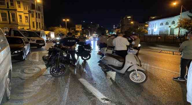 Beyoğlu’nda motosiklet sürücülerine yönelik denetim gerçekleştirildi