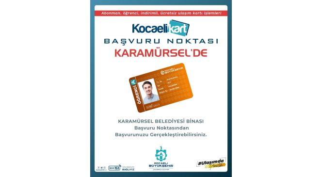 Karamürsel Seyahat Kartları Ofisi hizmete başlıyor