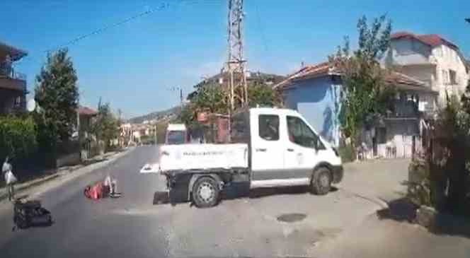 Motosikletli gencin öldüğü kaza araç kamerasında