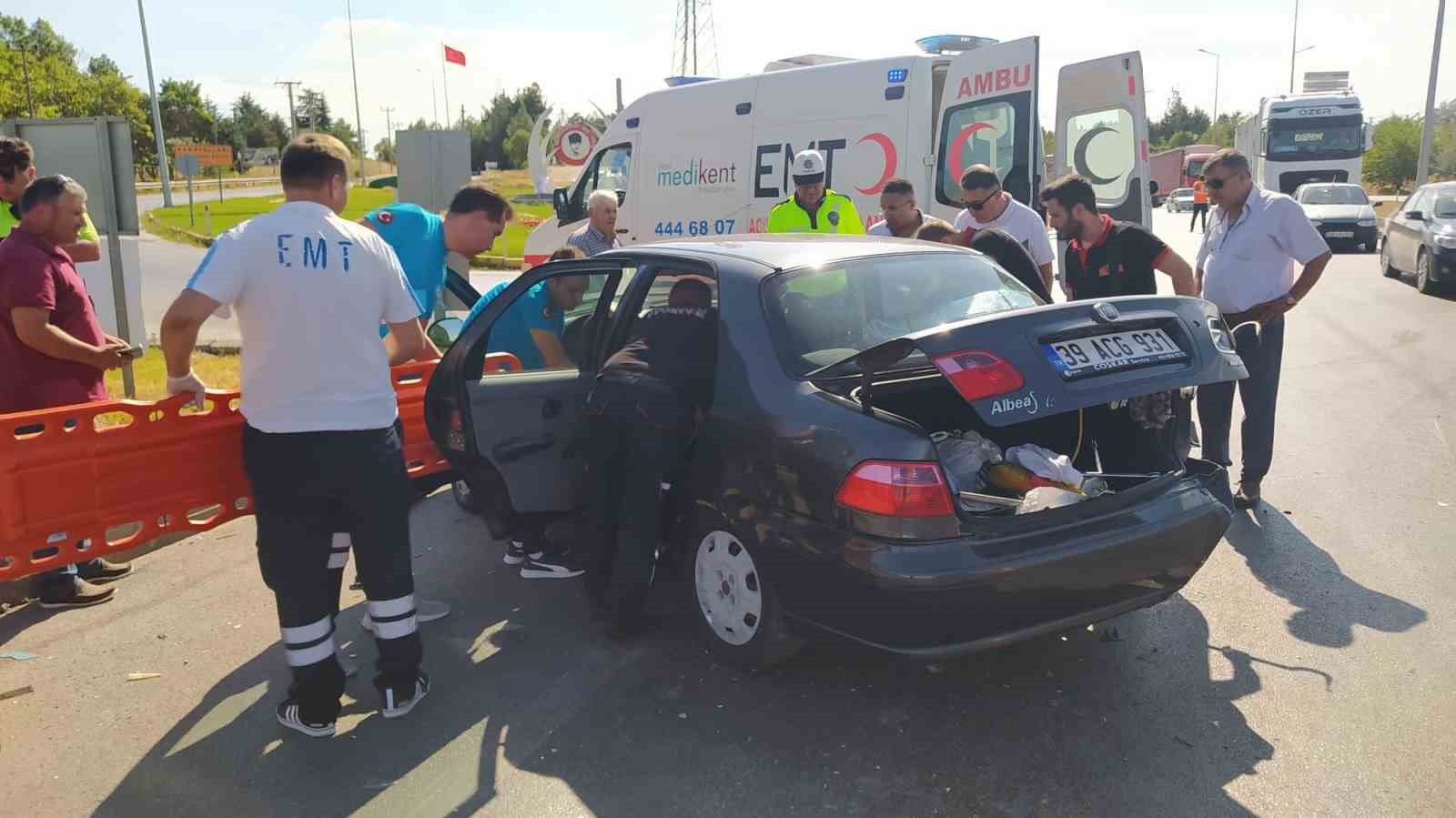 Kırklareli’nde otomobiller çarpıştı: 1 yaralı