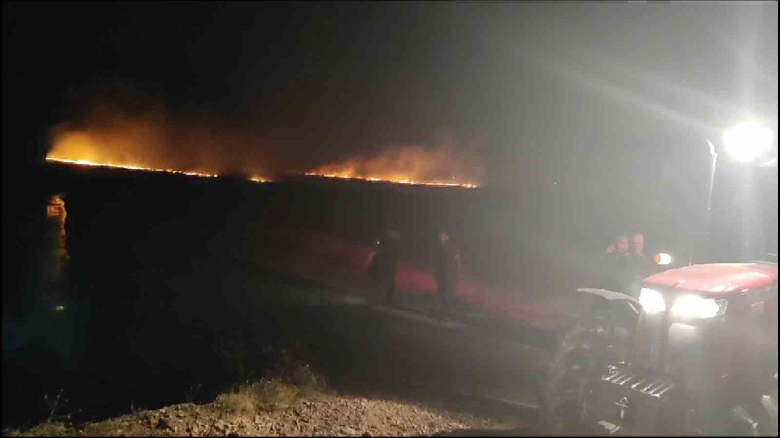 Amasya’da merada korkutan yangın