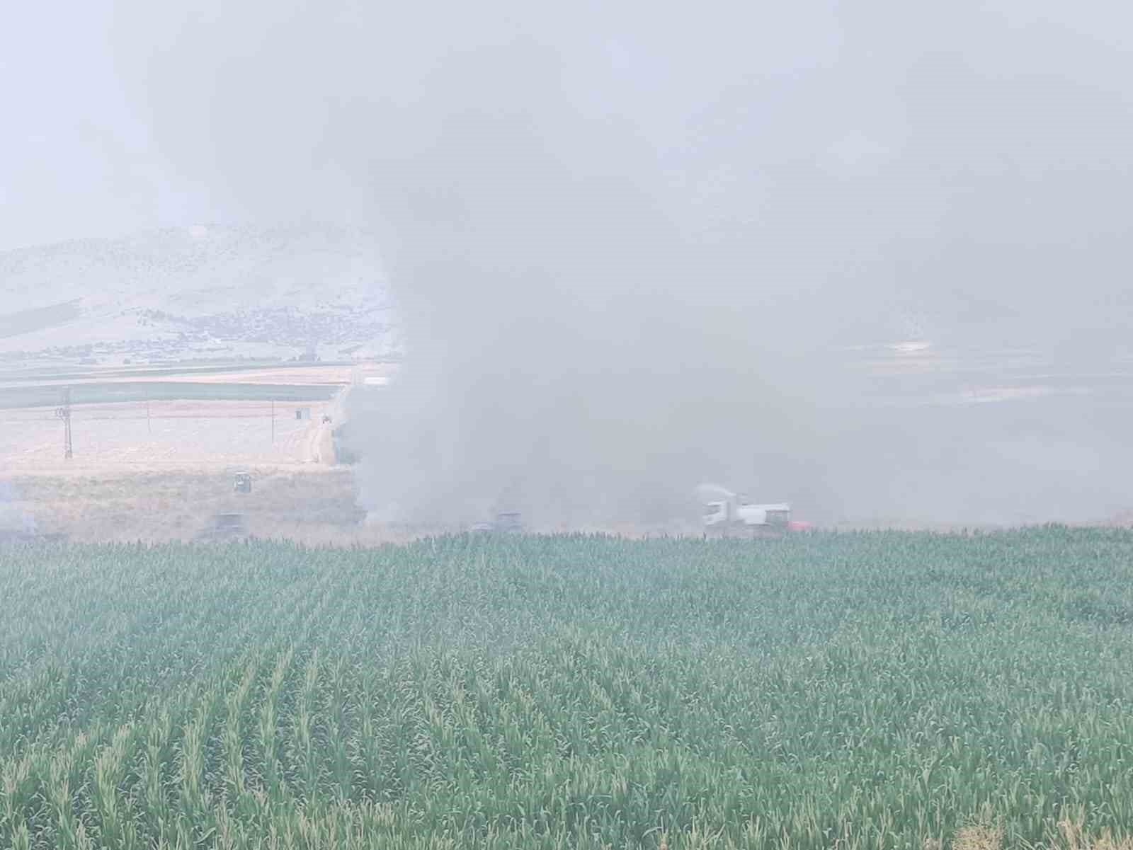 Burdur&rsquo;da &ccedil;ıkan yangında 100 d&ouml;n&uuml;ml&uuml;k tarım arazisi k&uuml;l oldu
