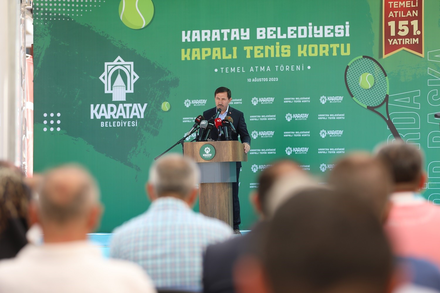 Konya&rsquo;nın en b&uuml;y&uuml;k kapalı tenis kortunun temeli atıldı

