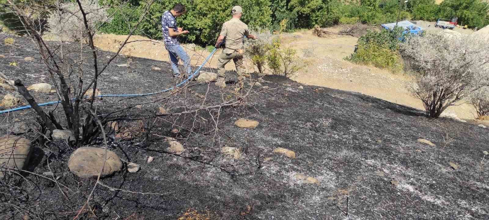 Sason’da başlayan yangın evlere metreler kala söndürüldü