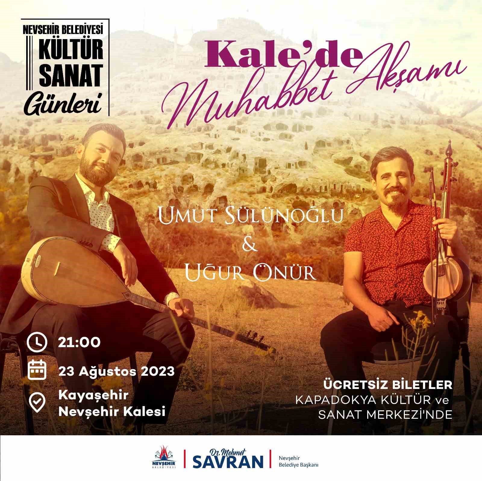 Nevşehir Kalesinde ’Muhabbet Akşamı’ konseri düzenlenecek