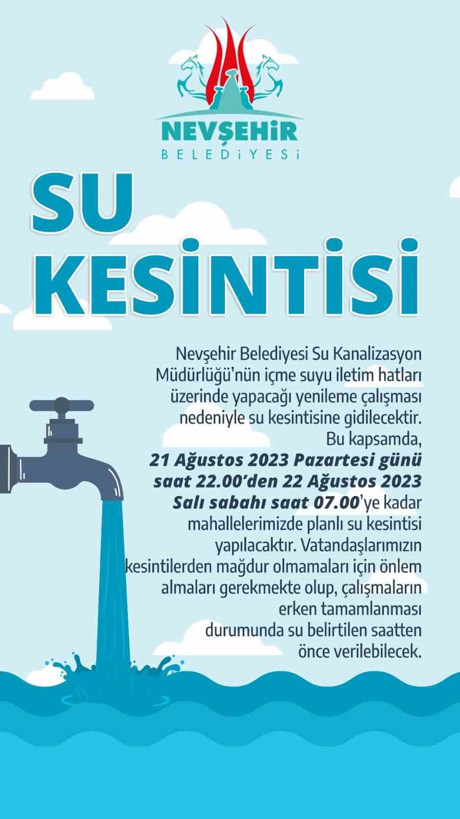 Belediye&rsquo;den Su Kesinti Uyarısı
