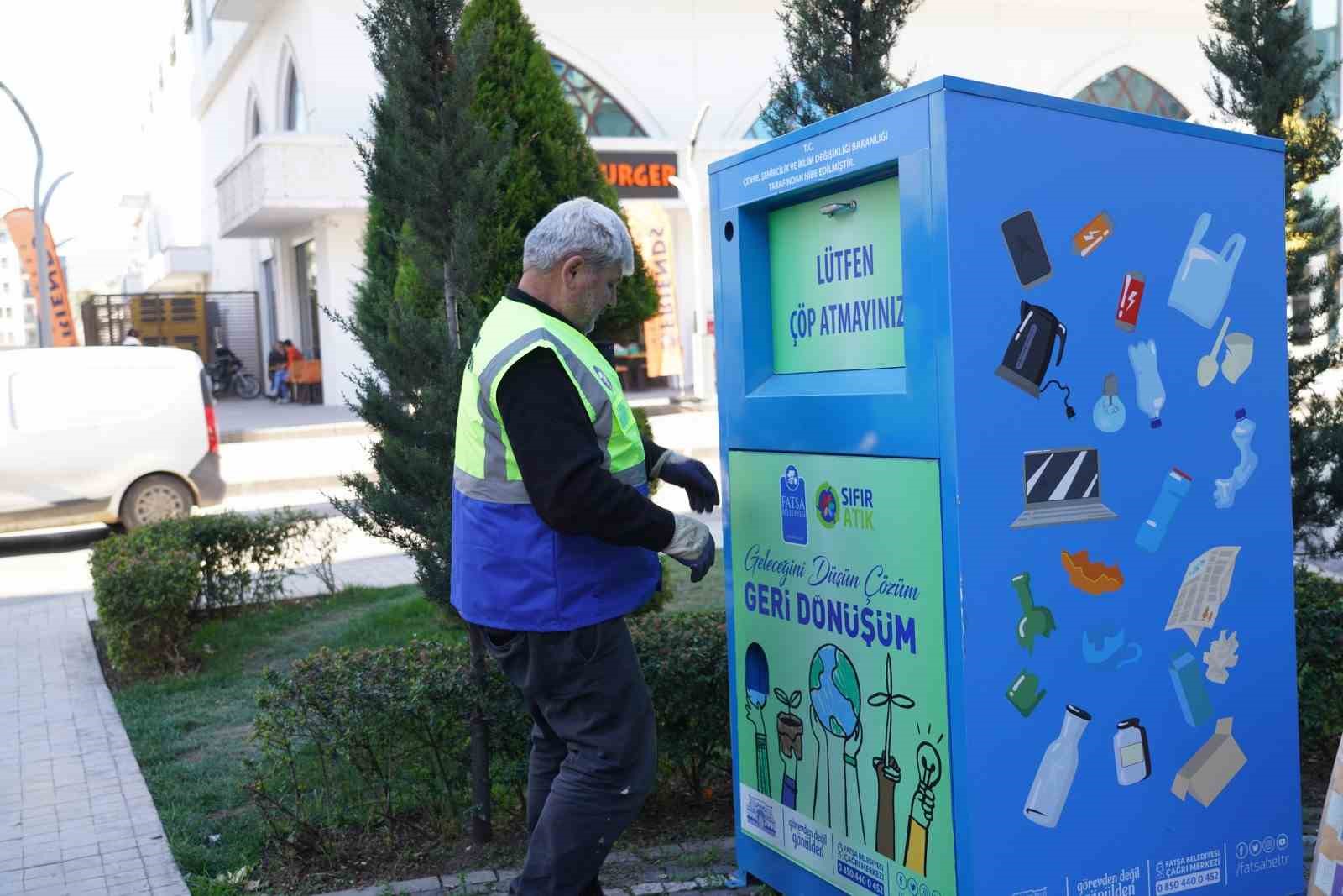 Fatsa’da aylık toplanan atık miktarı 210 tona ulaştı