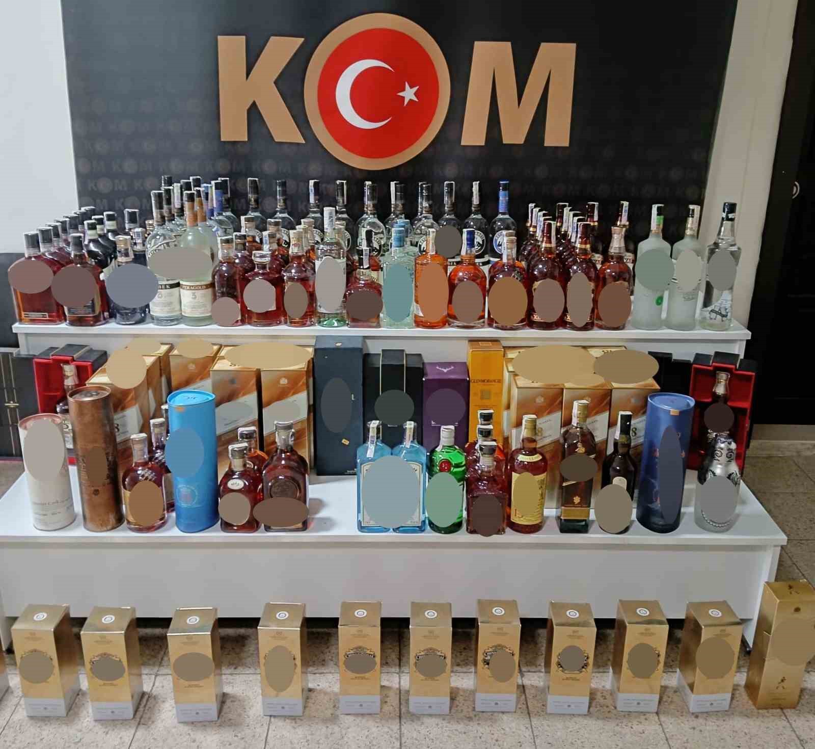 Kırklareli’nde 131 şişe kaçak içki ele geçirildi