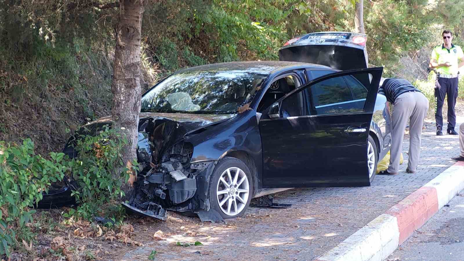 Samsun’da otomobil ağaca çarptı: 1 yaralı