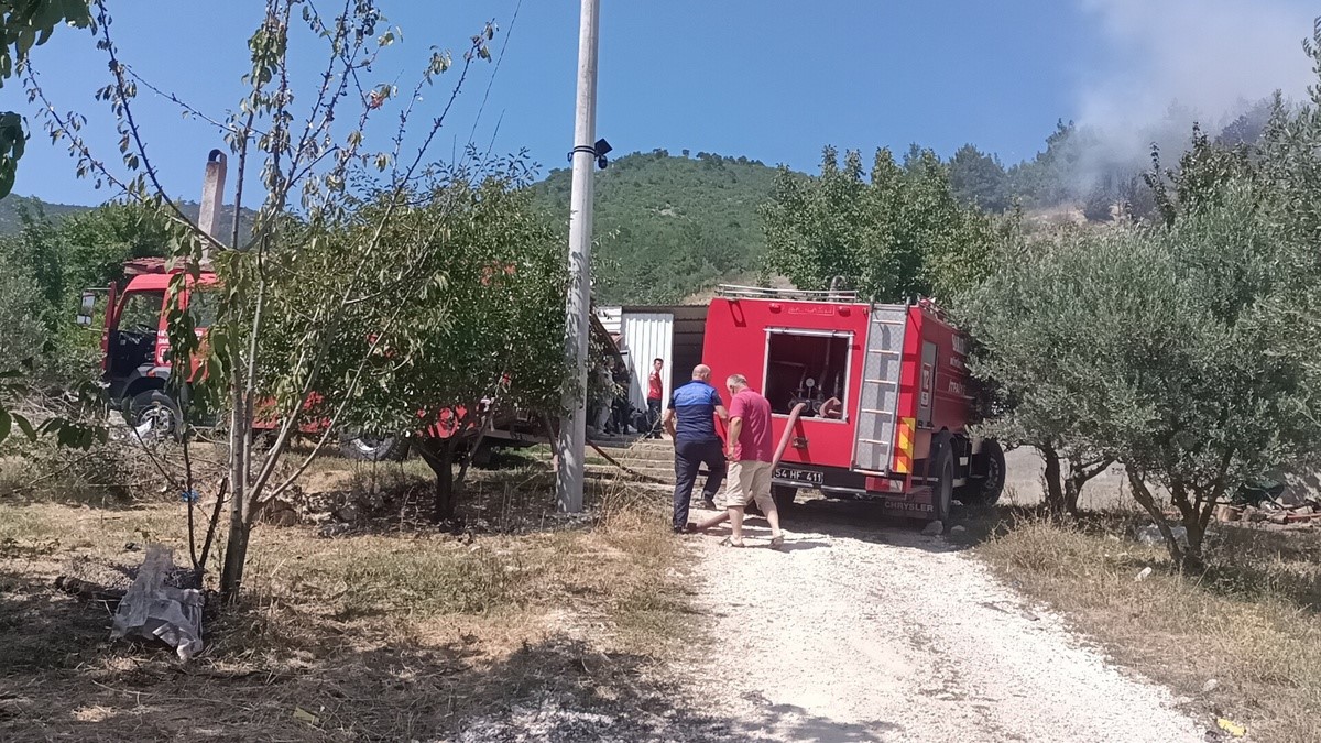 Arazide çıkan yangın ağaçlık alana sıçradı, 8 dönüm yer kül oldu