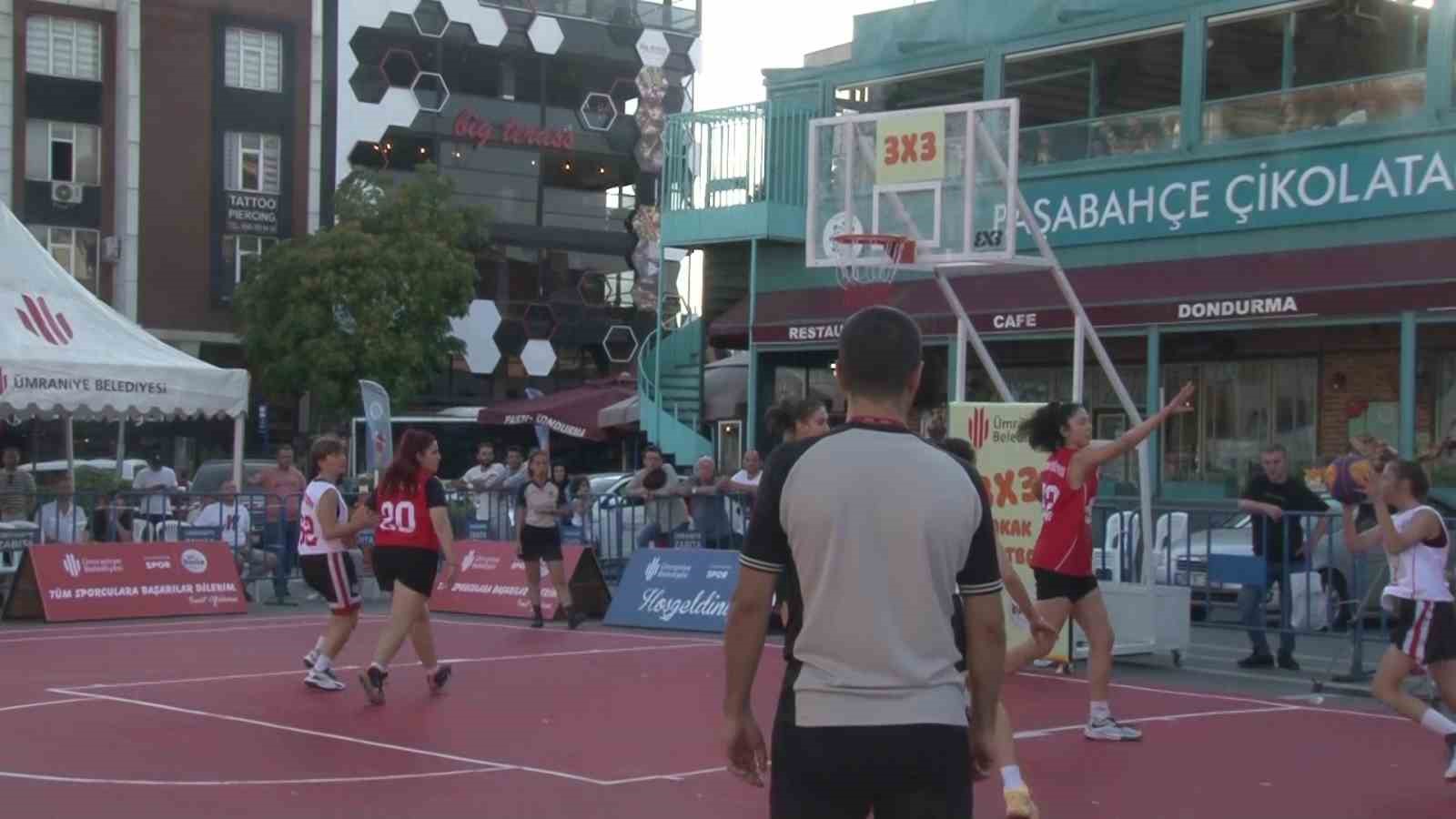 3x3 sokak basketbol turnuvasına yoğun ilgi