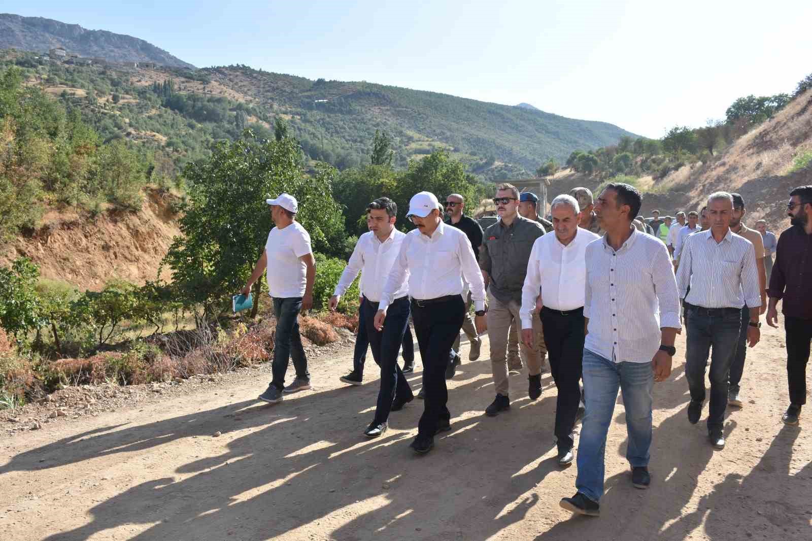 Vali Kızılkaya HESKO Kaptajı İçmesuyu ana kaynağında incelemelerde bulundu