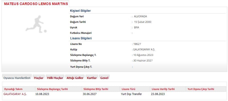 Galatasaray’da Tete’nin lisansı çıktı