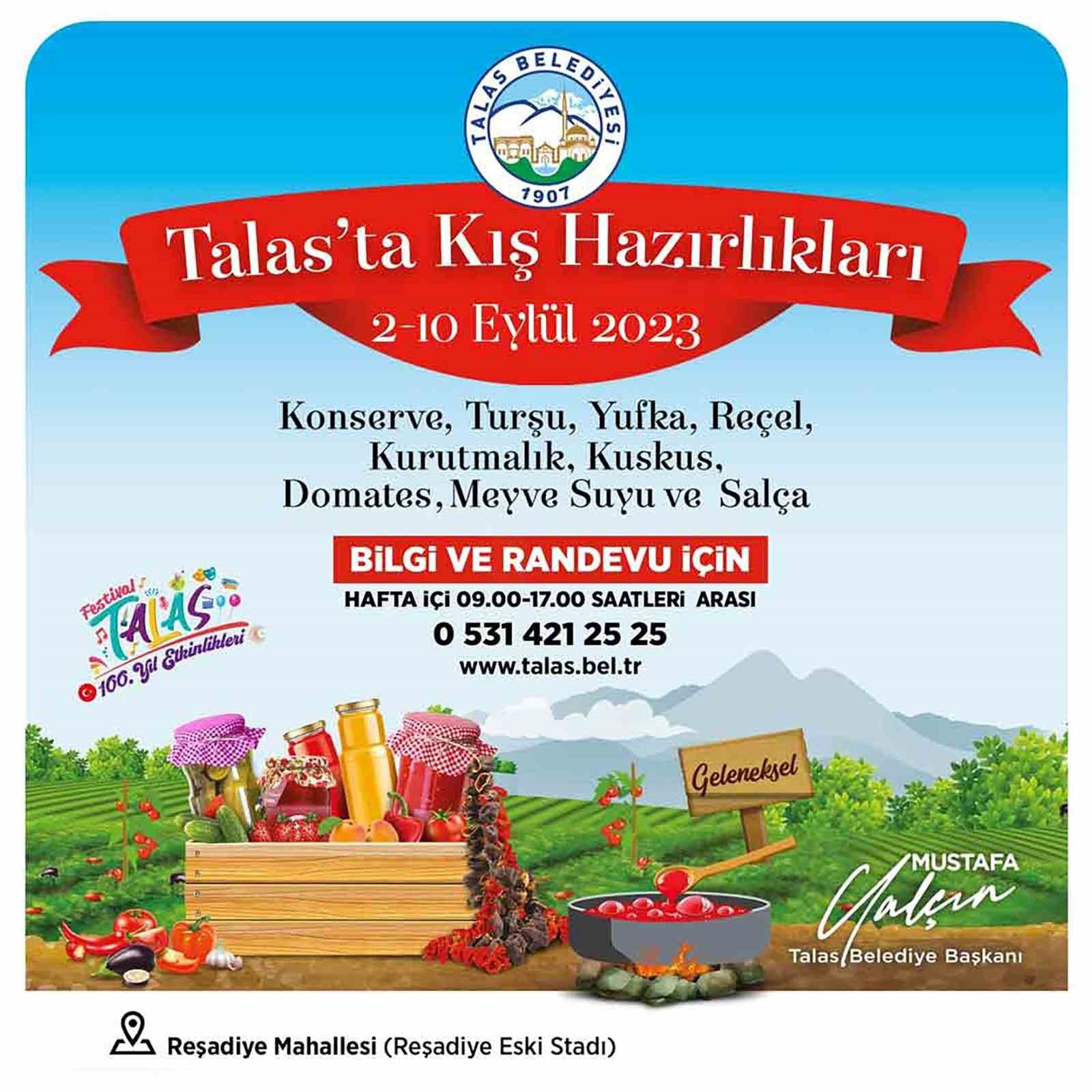 Talas’ta kış hazırlıkları başlıyor