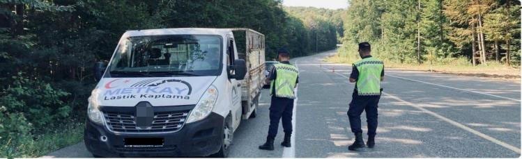 Kırklareli’nde jandarmadan dron destekli trafik denetimi