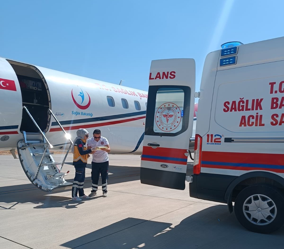 Mardin’den ambulans uçak 3 günlük Gülistan bebek için havalandı