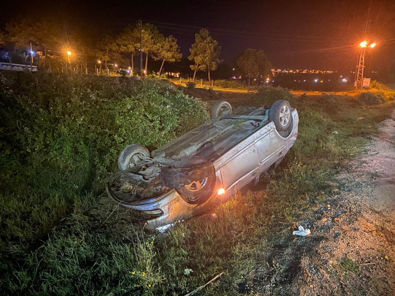 Sinop’ta otomobil takla attı: 4 yaralı