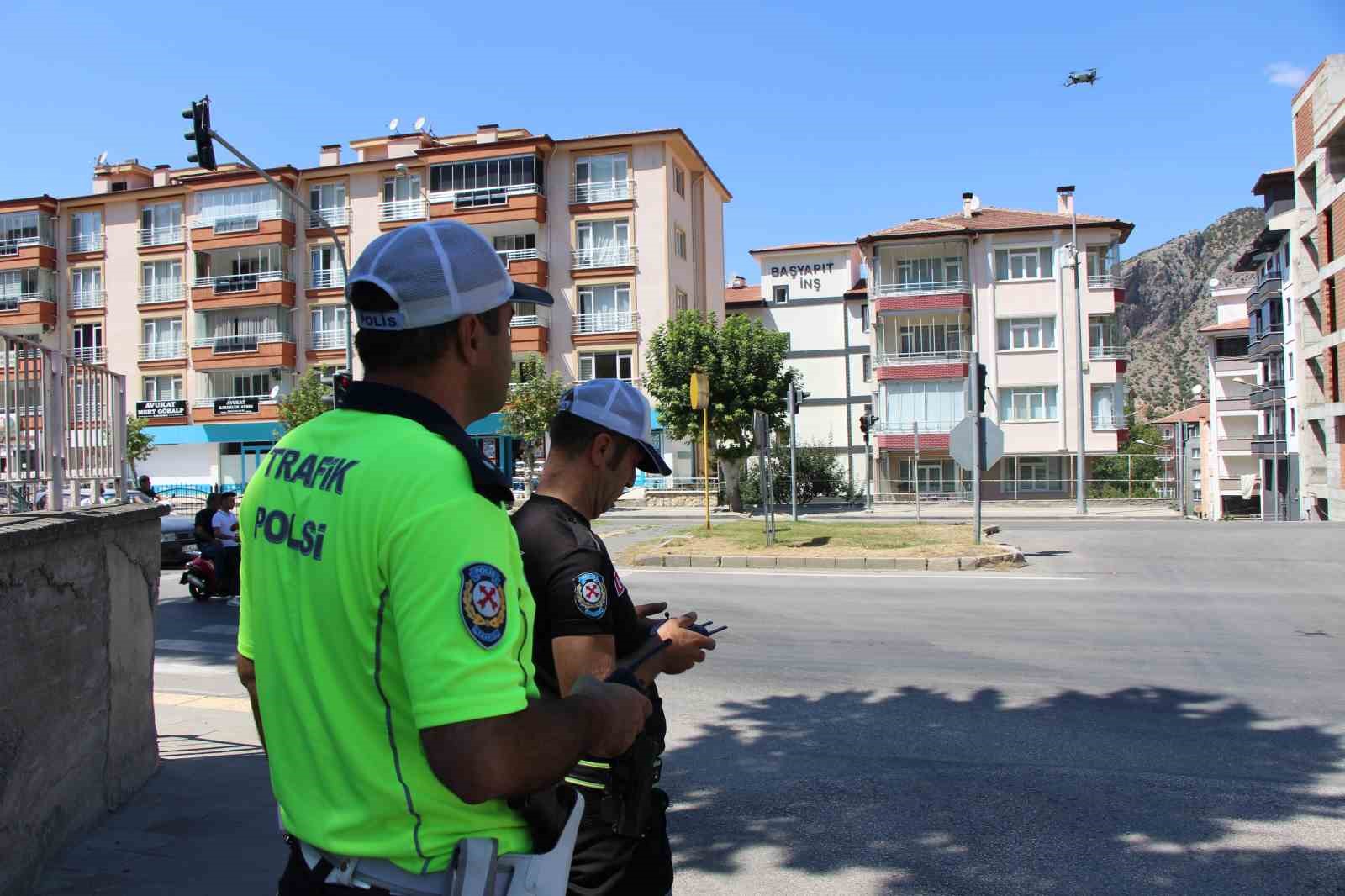 Dron destekli trafik denetiminde ceza kesilen kurye: