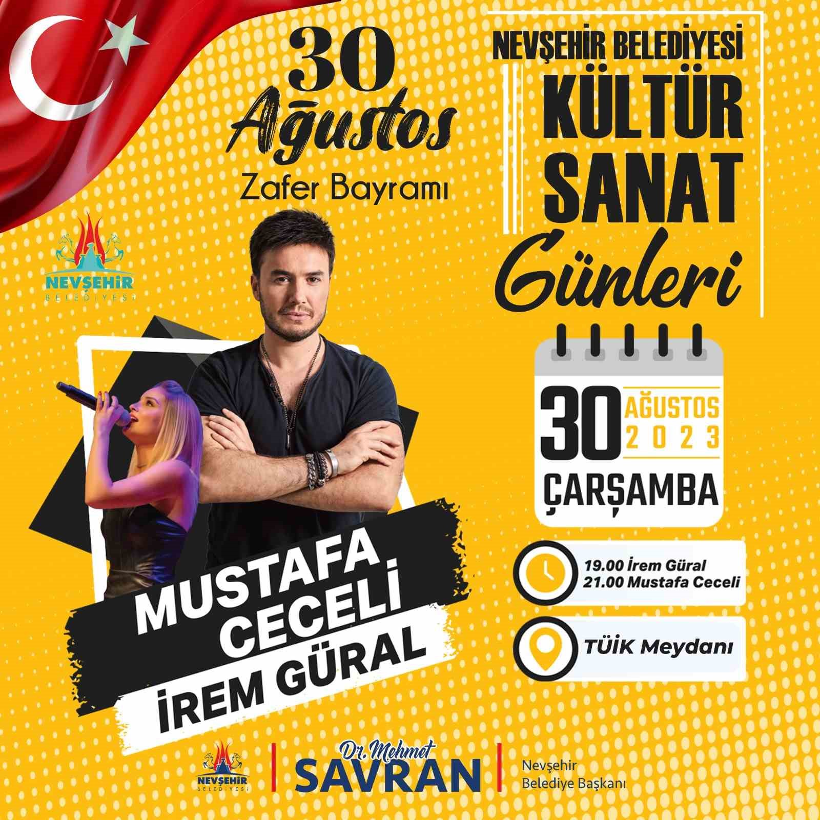 Nevşehir Belediyesi’nden 30 Ağustos Zafer Bayramı’na özel konser