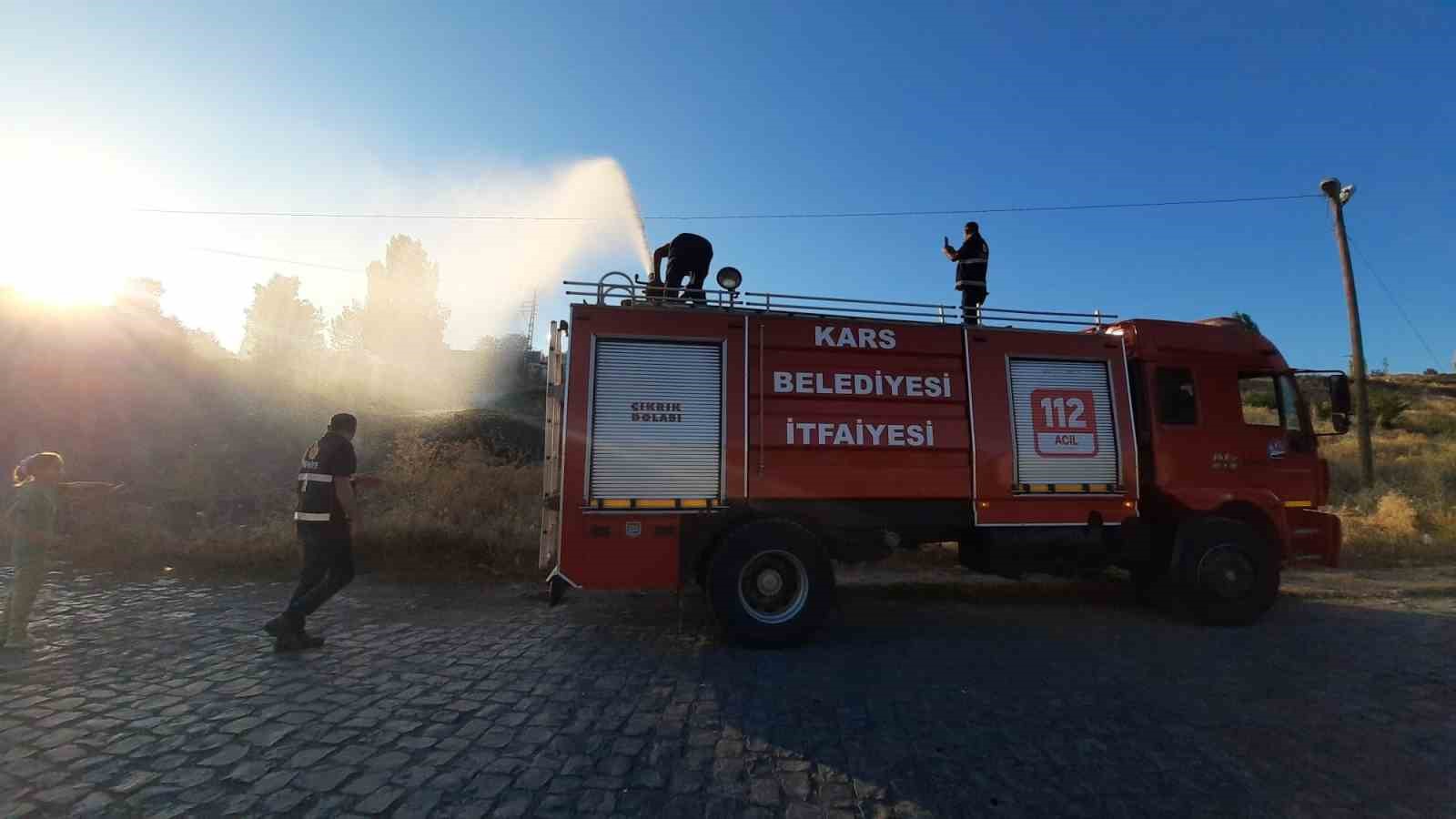 Kars’ta 2 ayrı bölgede örtü yangını
