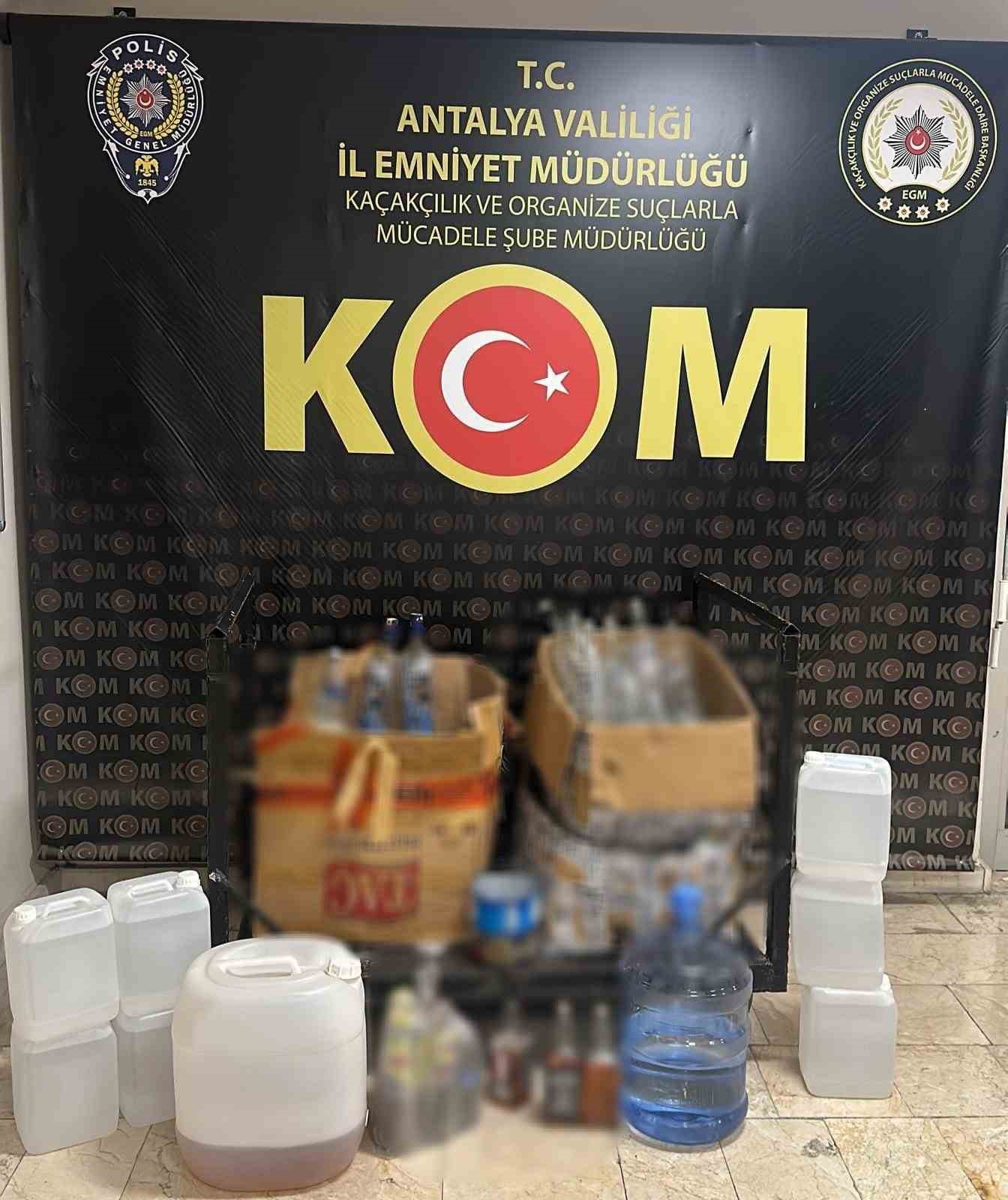 Antalya sahte alkol ve kaçak sigara operasyonu