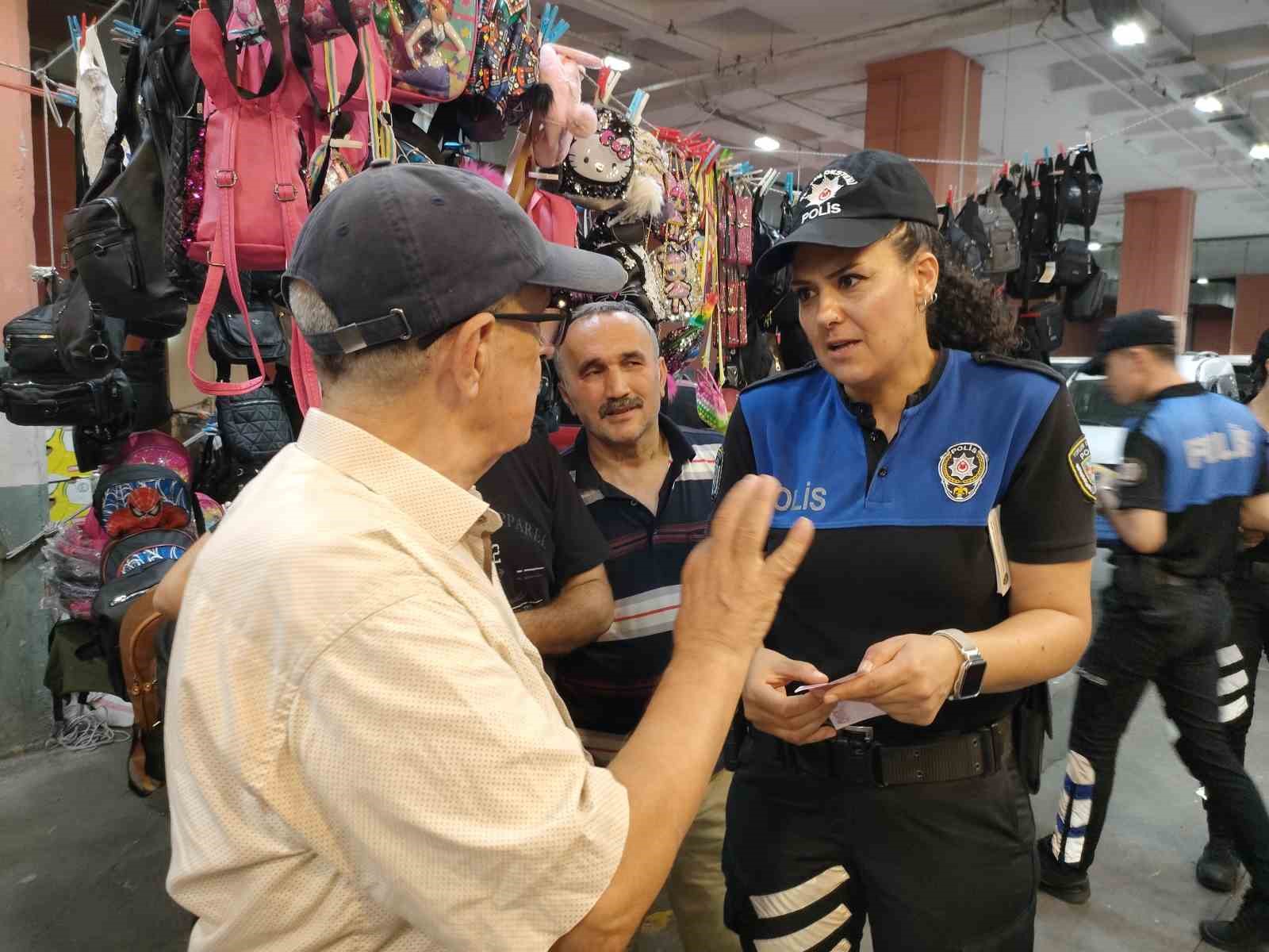 Polis, pazar esnafını dolandırıcılık ve yankesicilik olaylarına karşı uyardı 