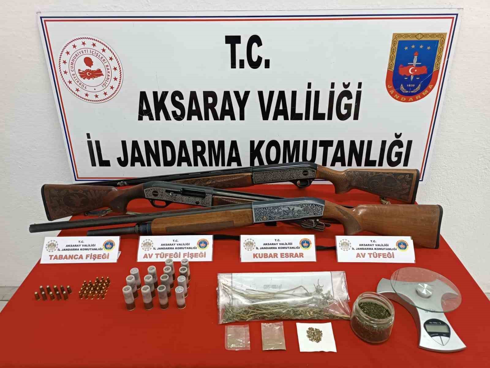 Aksaray’da uyuşturucu tacirine jandarma operasyonu
