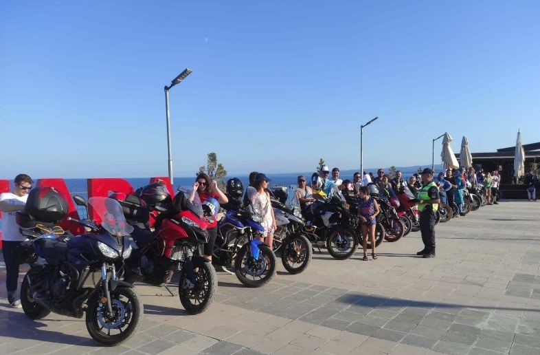 Kırklareli&rsquo;nde jandarmadan kask denetimi
