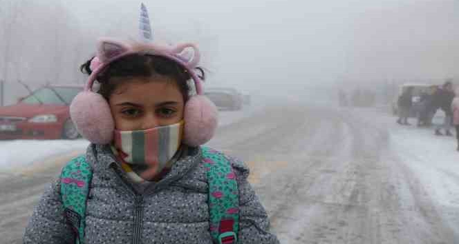 Erzincan’da sis, kar ve soğuk hava etkili oldu