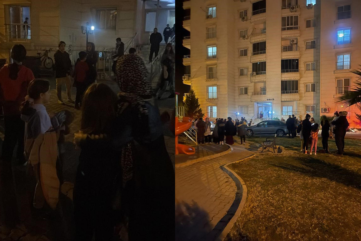 Nusaybin&#039;de depremden korkan vatandaşlar sokağa çıktı