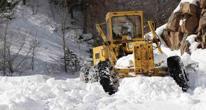 Gümüşhane’de karla mücadele çalışmaları sürüyor