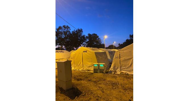 Osmaniye’de çadır kentlere enerji sağlandı