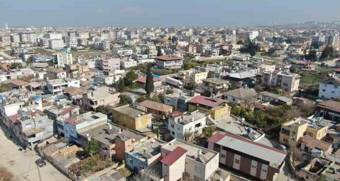 Suriye sınırındaki Reyhanlı, depremler sonrası havadan görüntülendi