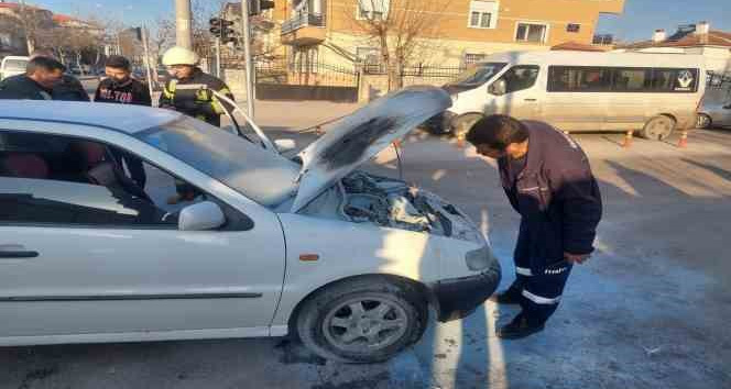 Karaman’da otomobil yangını