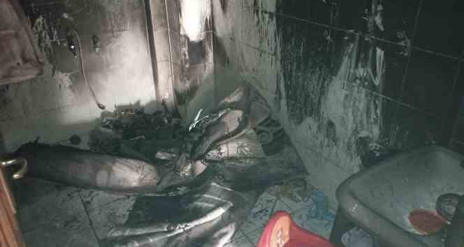 Şofben patlayan apartmanda korku dolu anlar