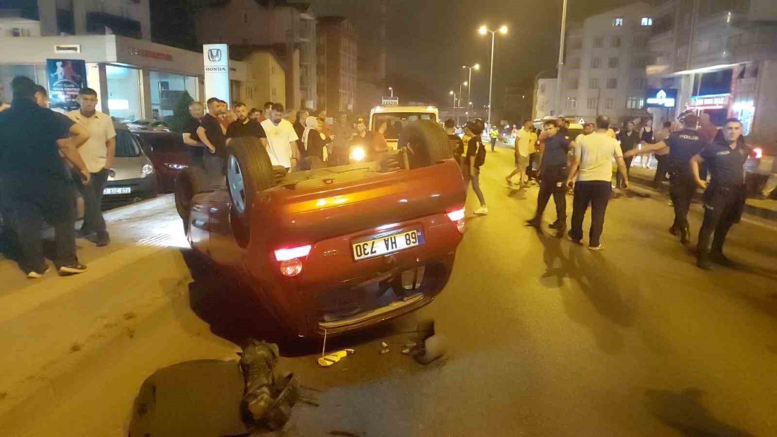 Kdz. Ereğli’de otomobil takla attı: 2 yaralı