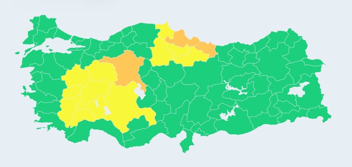 Sinop için kuvvetli yağış uyarısı
