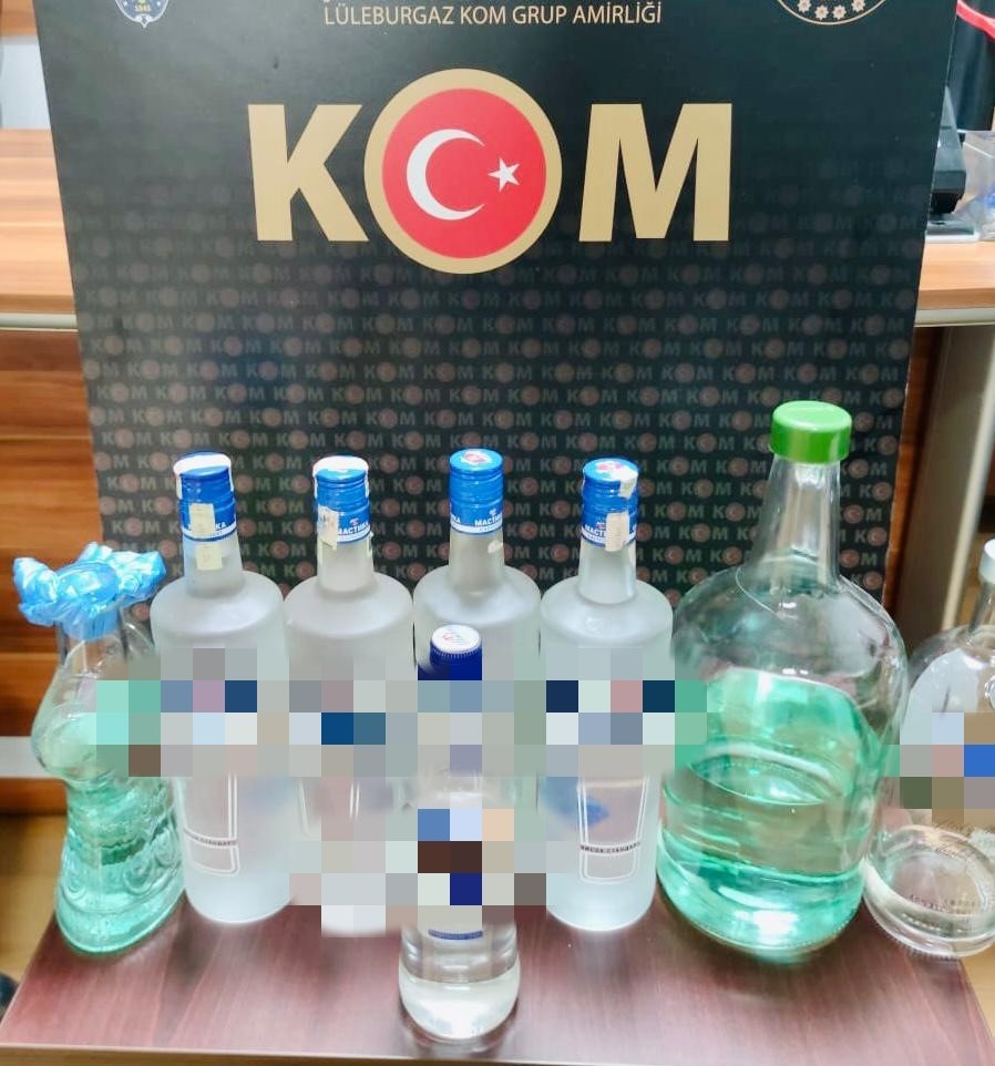 Kırklareli’nde kaçak içki operasyonu