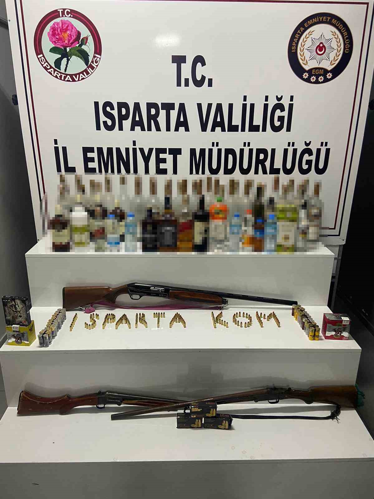 Isparta’da kaçak içki operasyonu