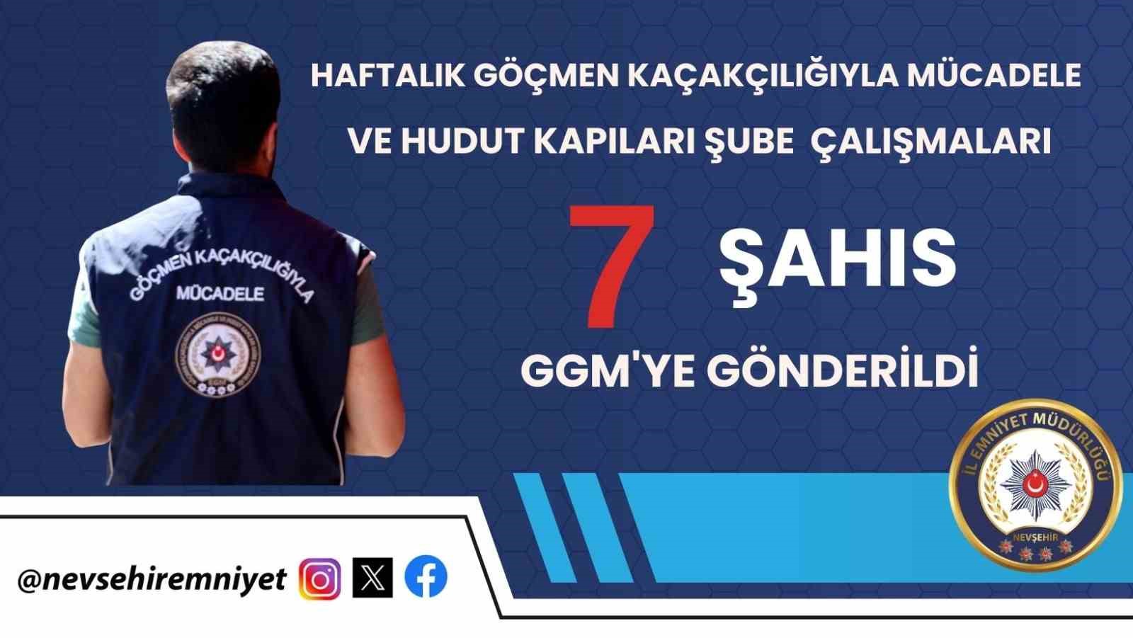 Nevşehir’de 7 yabancı uyruklu şahıs sınır dışı edildi