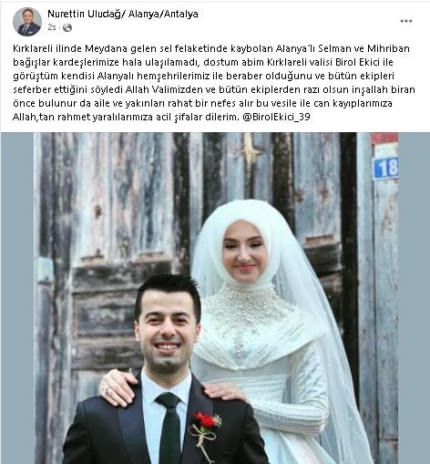 Selde kaybolan doktor ve eşi de aranıyor
