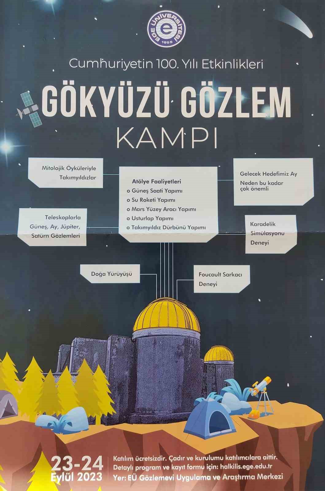 EÜ Gözlemevi, uzay tutkunlarını “Gökyüzü Gözlem Kampı”na bekliyor