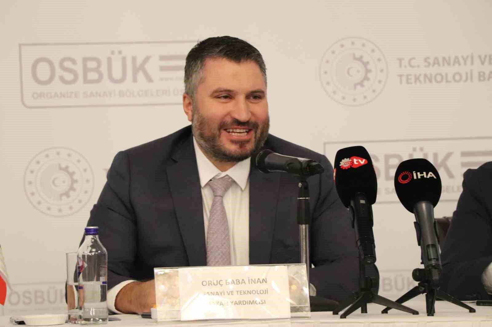 Sanayi ve Teknoloji Bakan Yardımcısı İnan: “Sanayi bölgelerimiz 100 yıldır yüzölçümümüzün yaklaşık binde 4’üne yakın bir yerde, bunu 5 yılda binde 8’e çıkarmak istiyoruz"